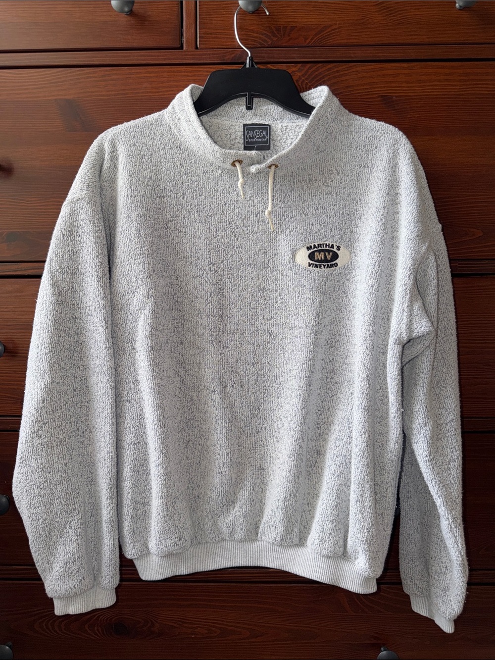 VINTAGE San Segal Sportswear Martha’s Vineyard Terrycloth Sweatshirt Made in USA
